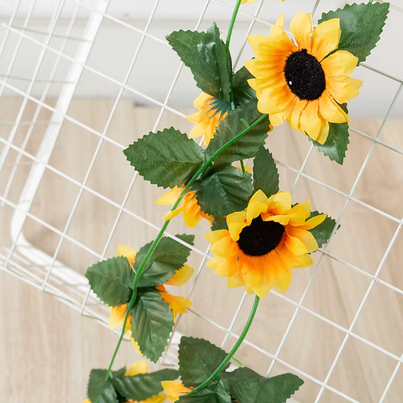 Fleurs artificielles de tournesol de 2.3m
