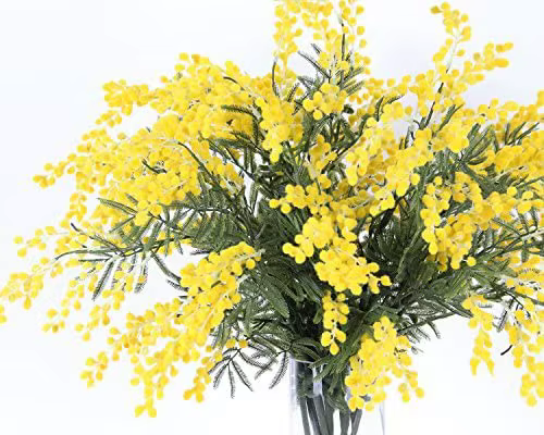 Fleurs artificielles en soie Mimosa