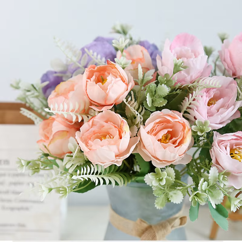 Pivoines artificielles roses