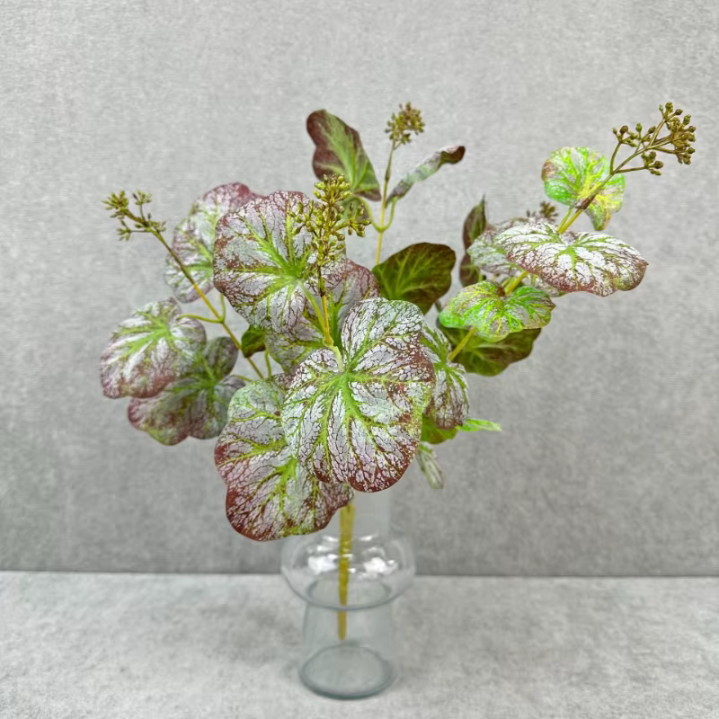 10 pièces de feuilles de bégonia en soie pour mariage
