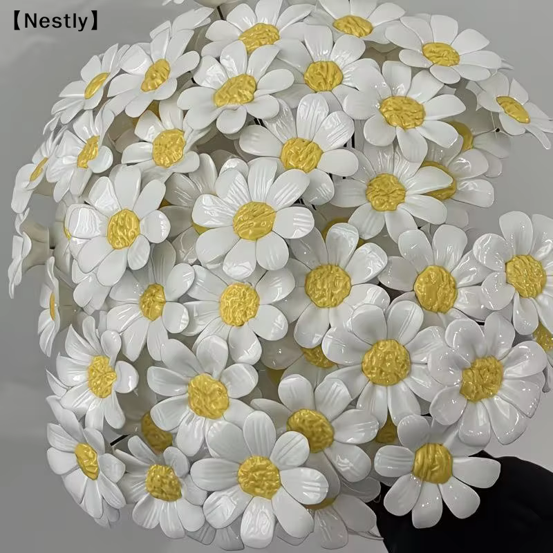 6/8/10 pièces de fleurs en céramique