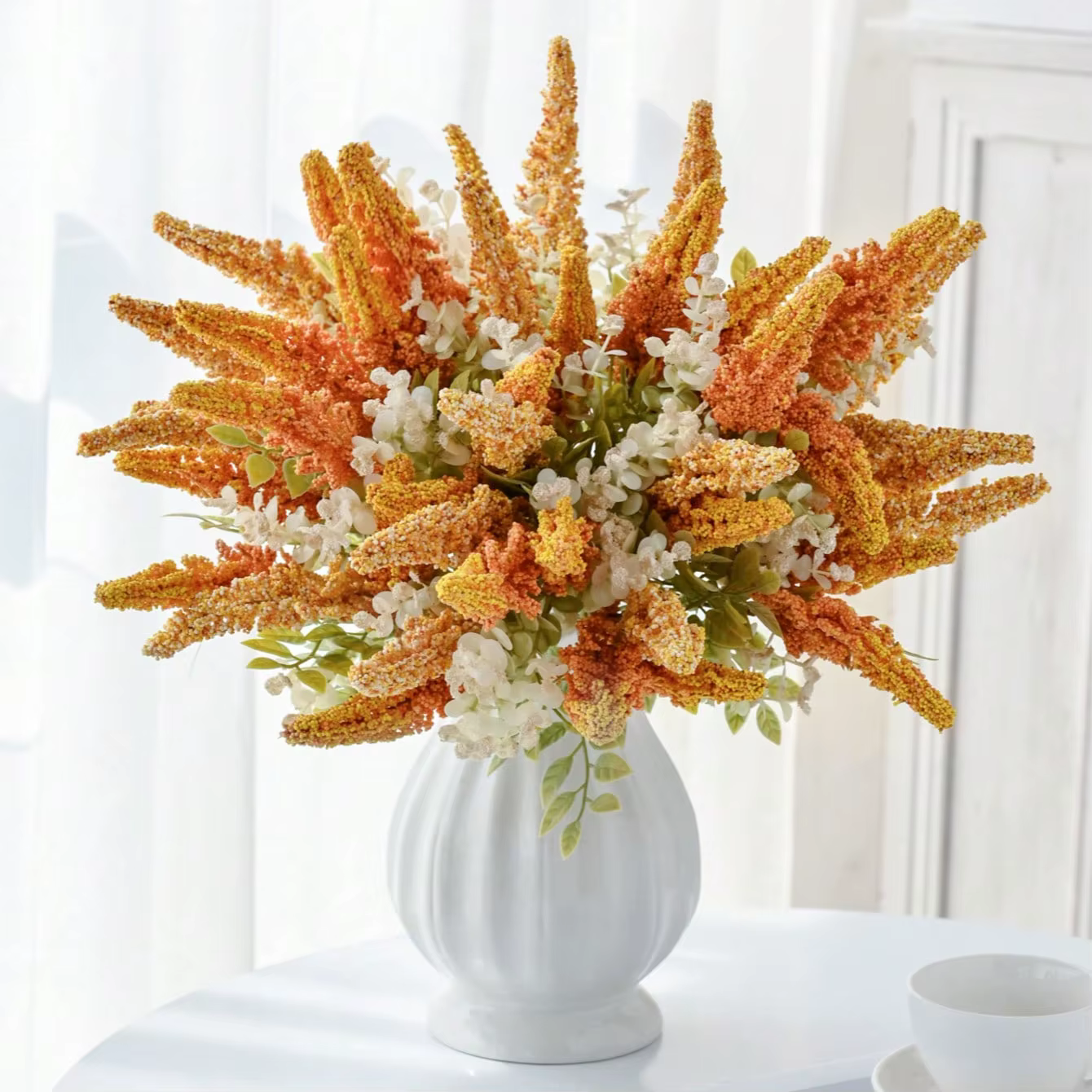 Fleurs artificielles en soie Bunble mariage guirlande maison chambre décor extérieur cour couronne mariée Bouquet Vase photographie Prop bricolage cadeau