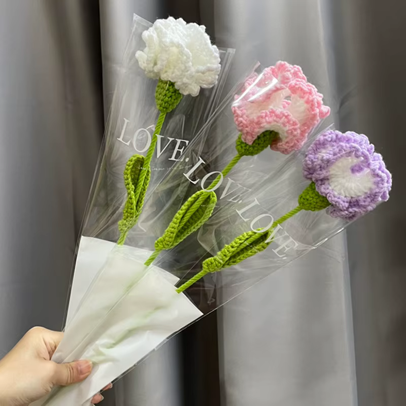 Bouquet de fleurs artificielles tissées à la main