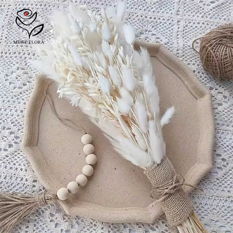 Bouquet de Fleurs vaccées de Pampas Blanche