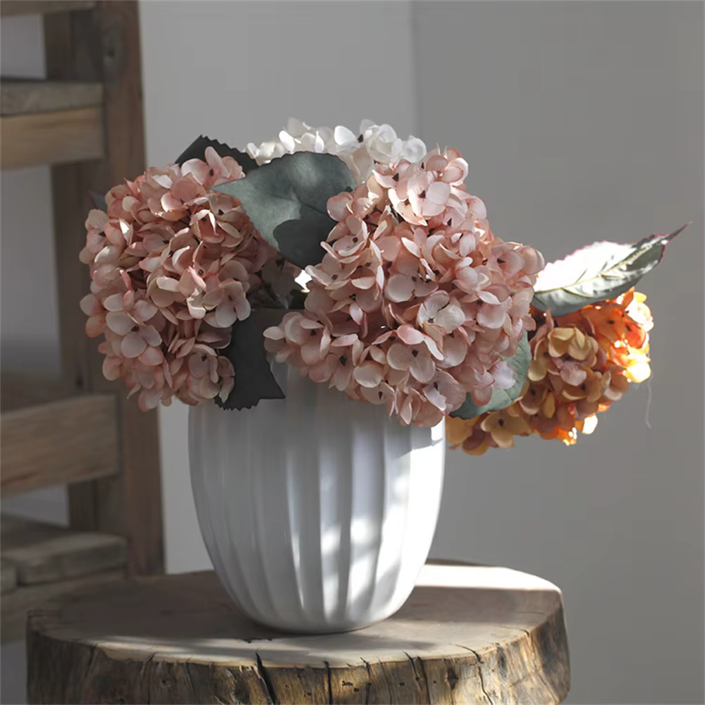 InjHortensia-Vase à Fleurs Artificielles pour la Décoration de la Maison