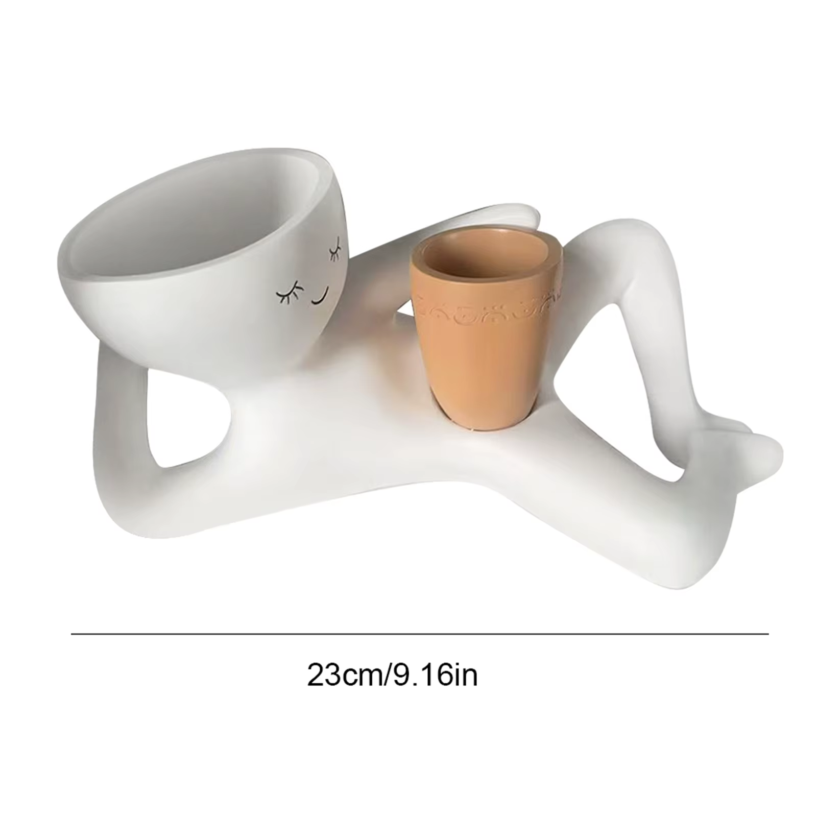 Pot de fleurs en résine Lazy Guy Planter
