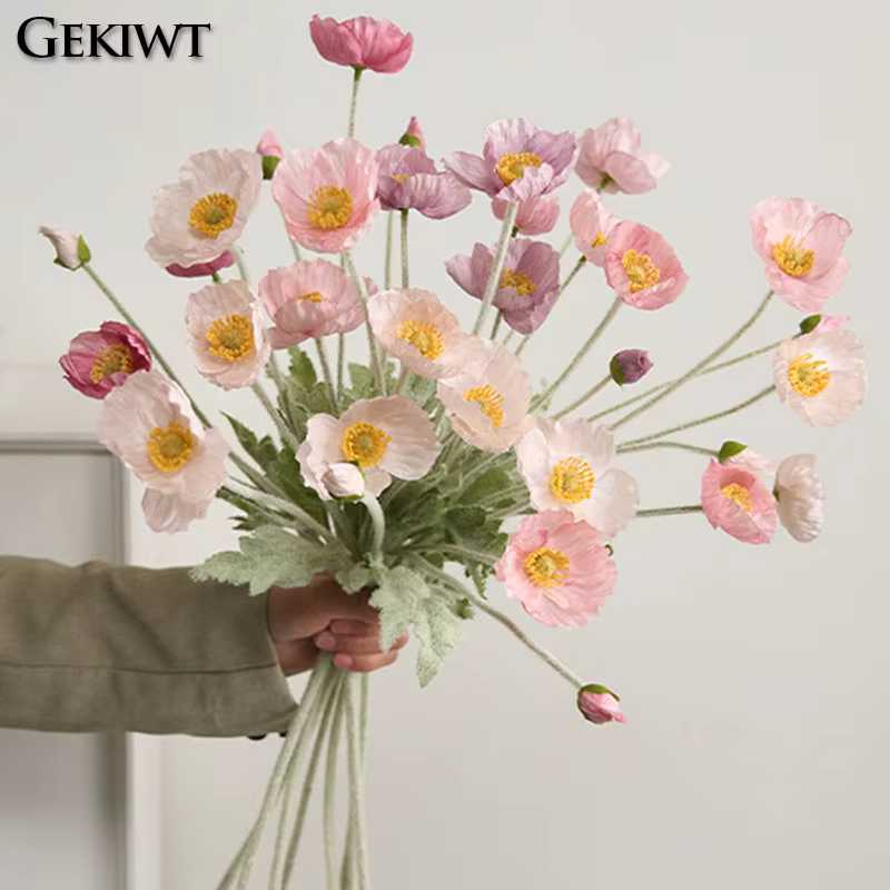 Fleurs artificielles en soie Flocking Yu Meiren