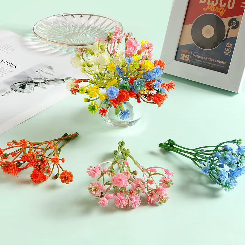 20/40 pièces fleurs artificielles 8CM fausse fleur pour la décoration intérieure décorations de mariage ornements artisanat cadeau guirlande accessoires