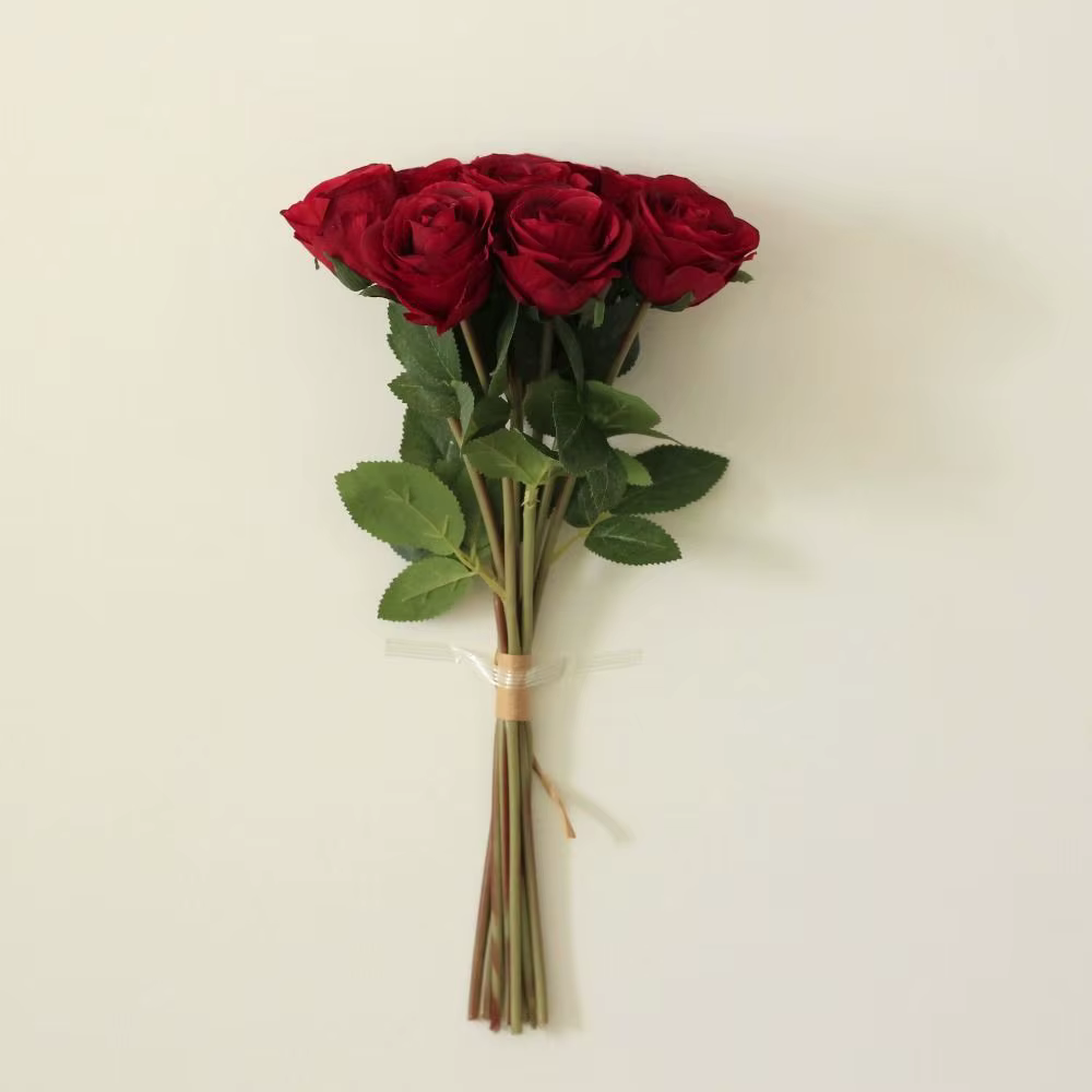 8 têtes de roses artificielles