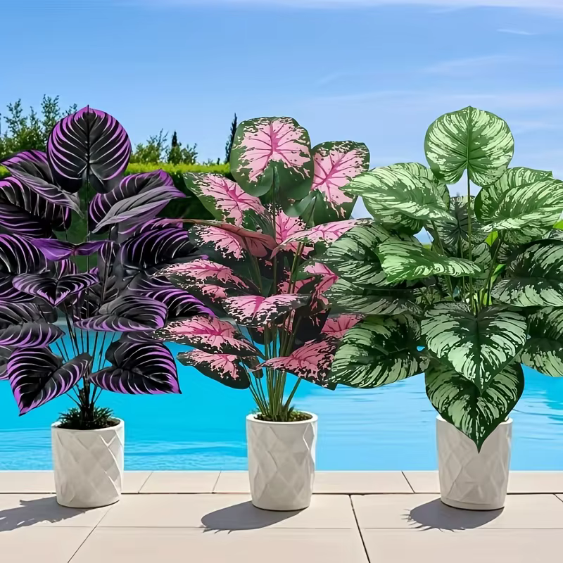Grand ensemble de plantes vertes artificielles de 60cm