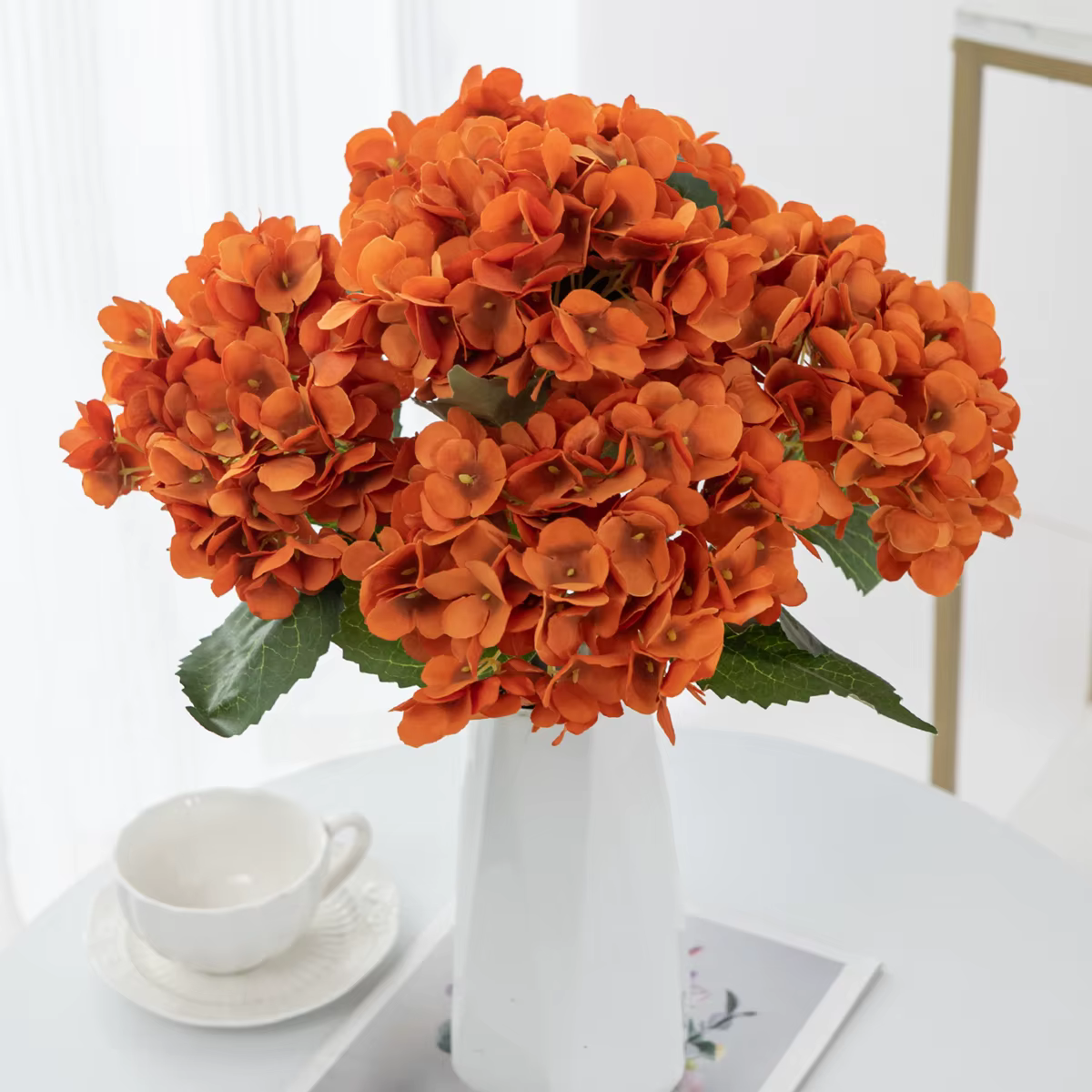 Bouquet d'hortensias artificiels en promotion – Haute qualité pour la décoration de la maison
