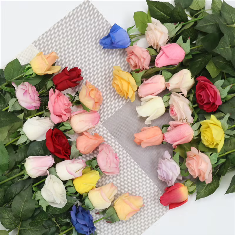 Roses Artificielles Fraîches au Toucher Réel