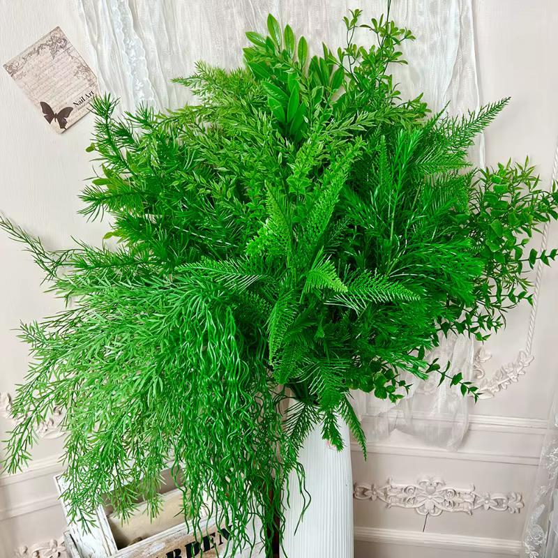 Décoration de mariage, plantes vertes artificielles