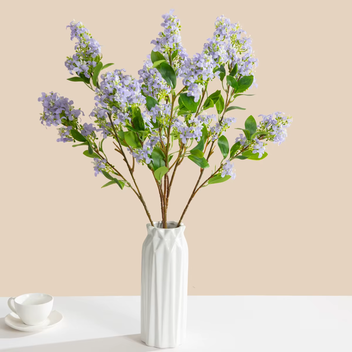 Fleurs artificielles en soie de lilas pour bouquet de mariée