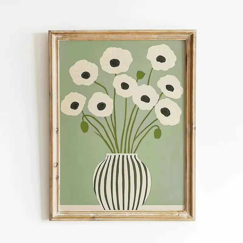 Affiche murale décorative bohème avec impression florale