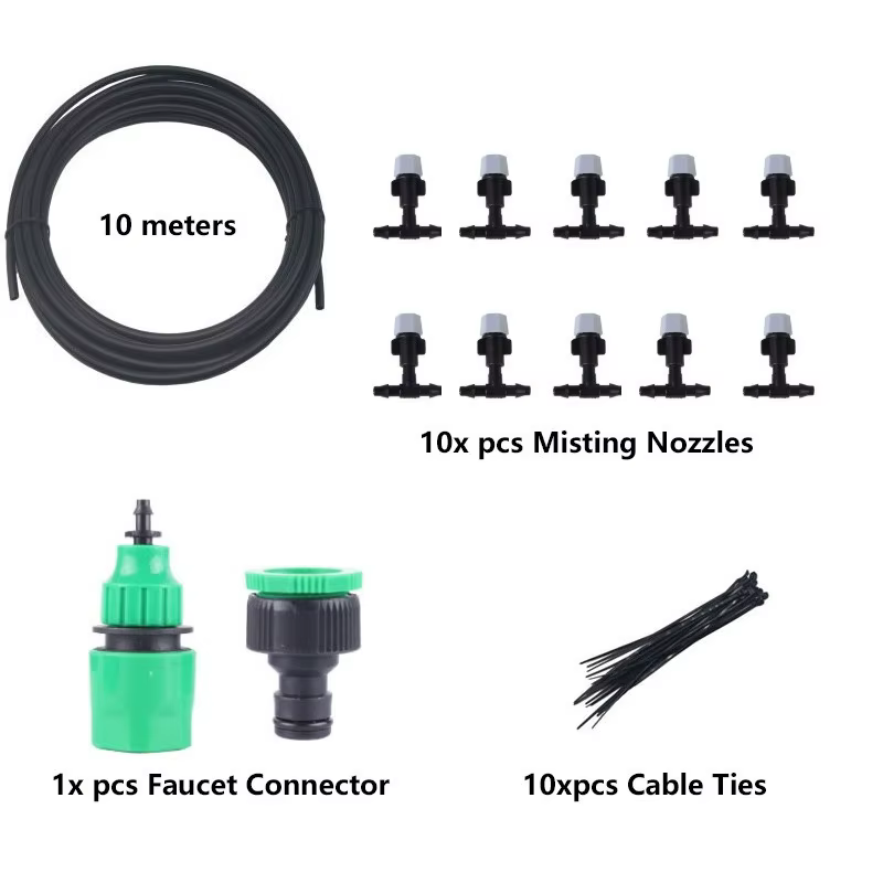 Nouvelle Irrigation 10 mètres 10 buses d'arrosage pulvérisateur d'eau brumisation brouillard système de buse de