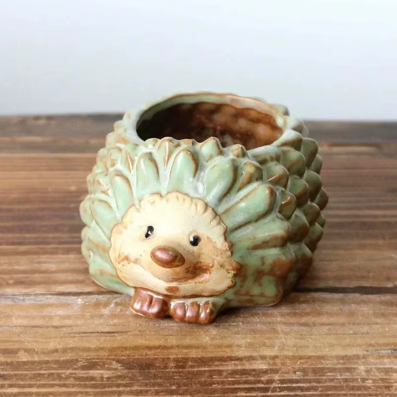 Jardinière en céramique hérisson mignon