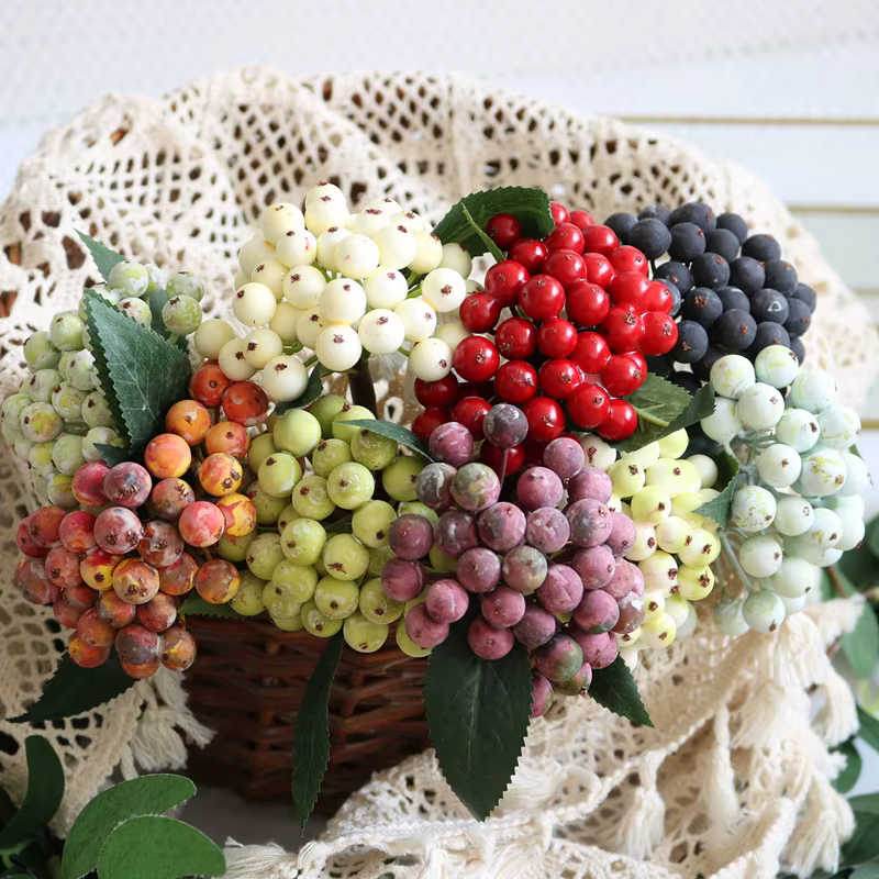 Berry Fleurs Artificielles Bouquet En Plastique Faux