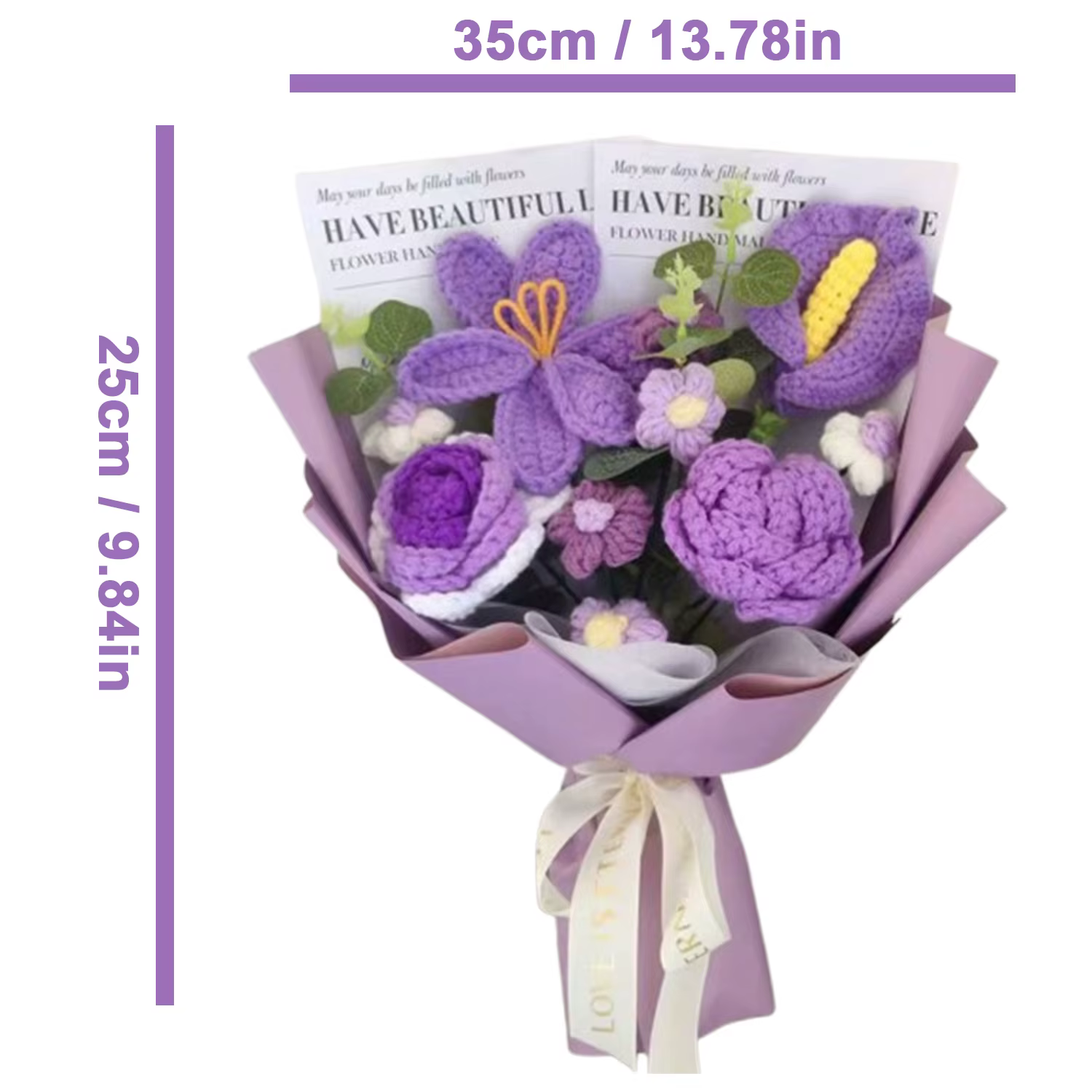 Bouquet de fleurs de tulipes au crochet fait à la main