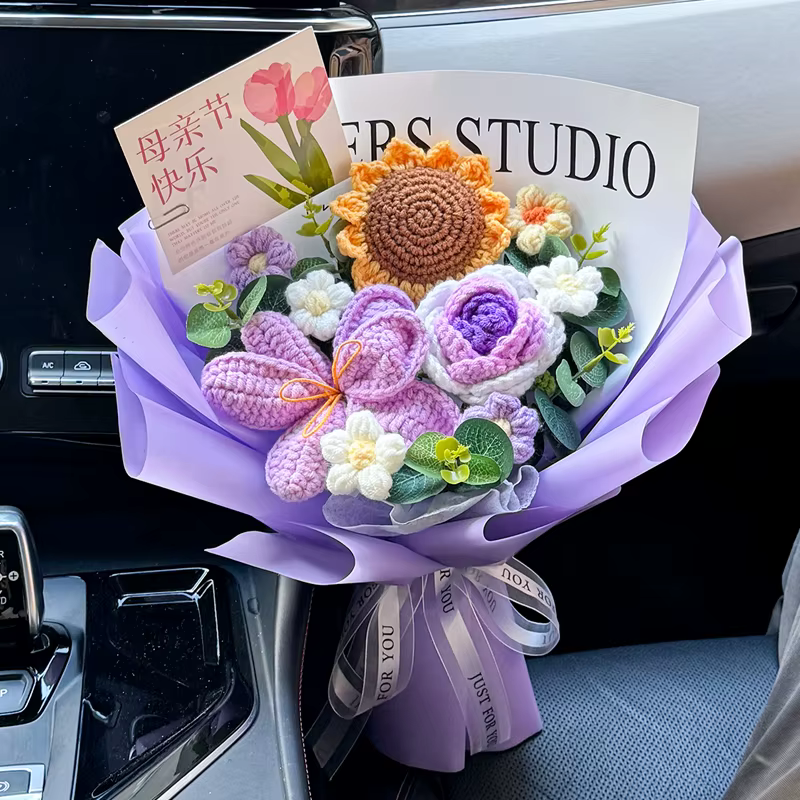 Bouquet de fleurs au crochet