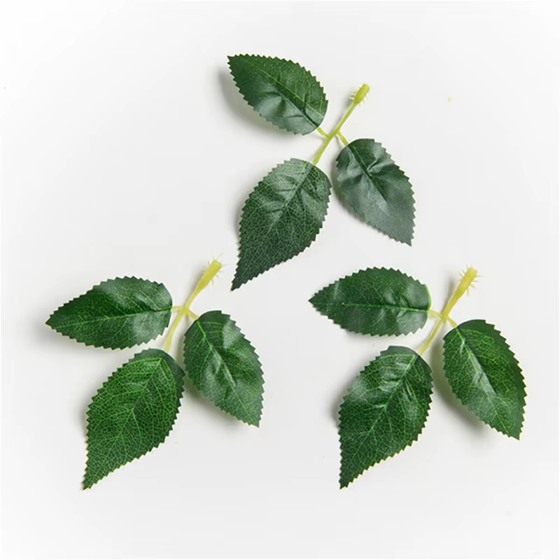 Feuilles vertes en soie pour fleurs artificielles