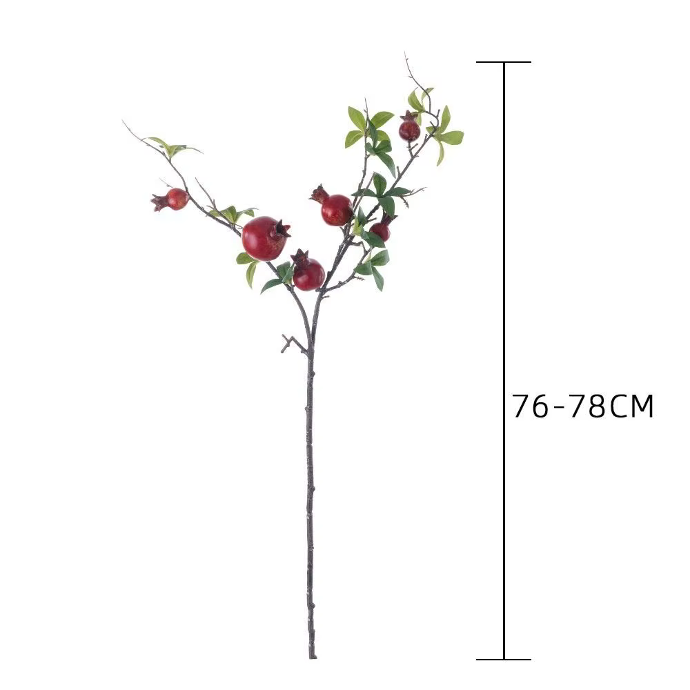 Branches de grenade artificielles à 6 fruits