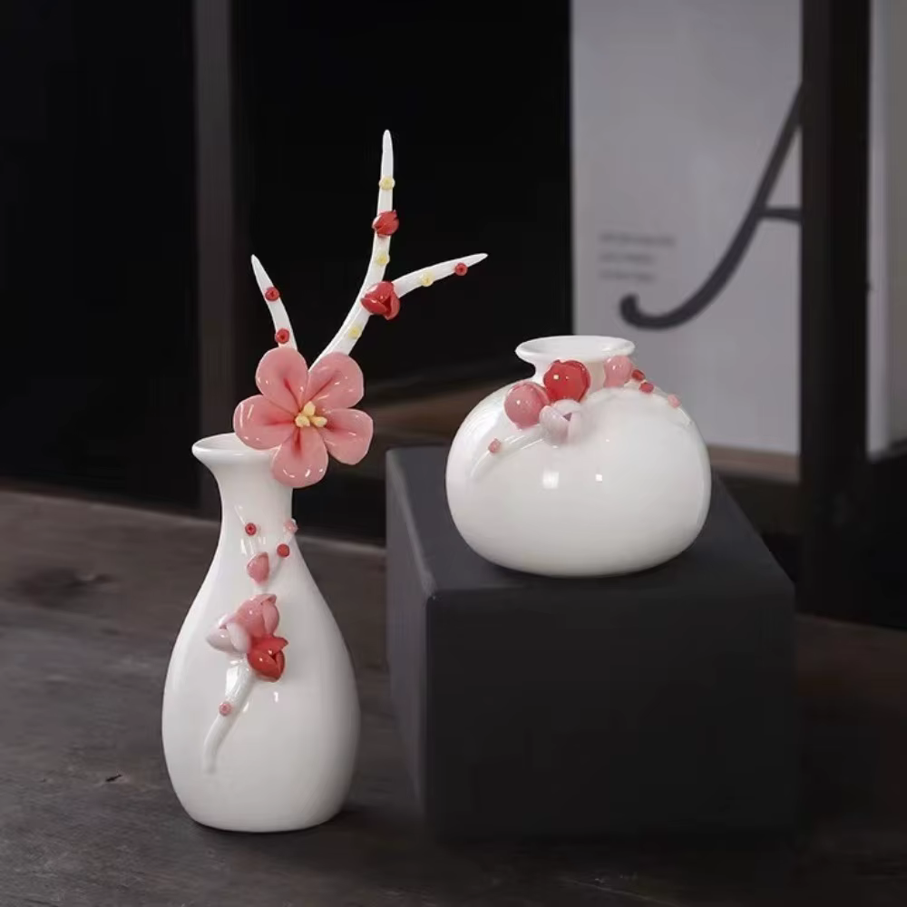 Vases à fleurs hydroponiques en céramique faits à la main