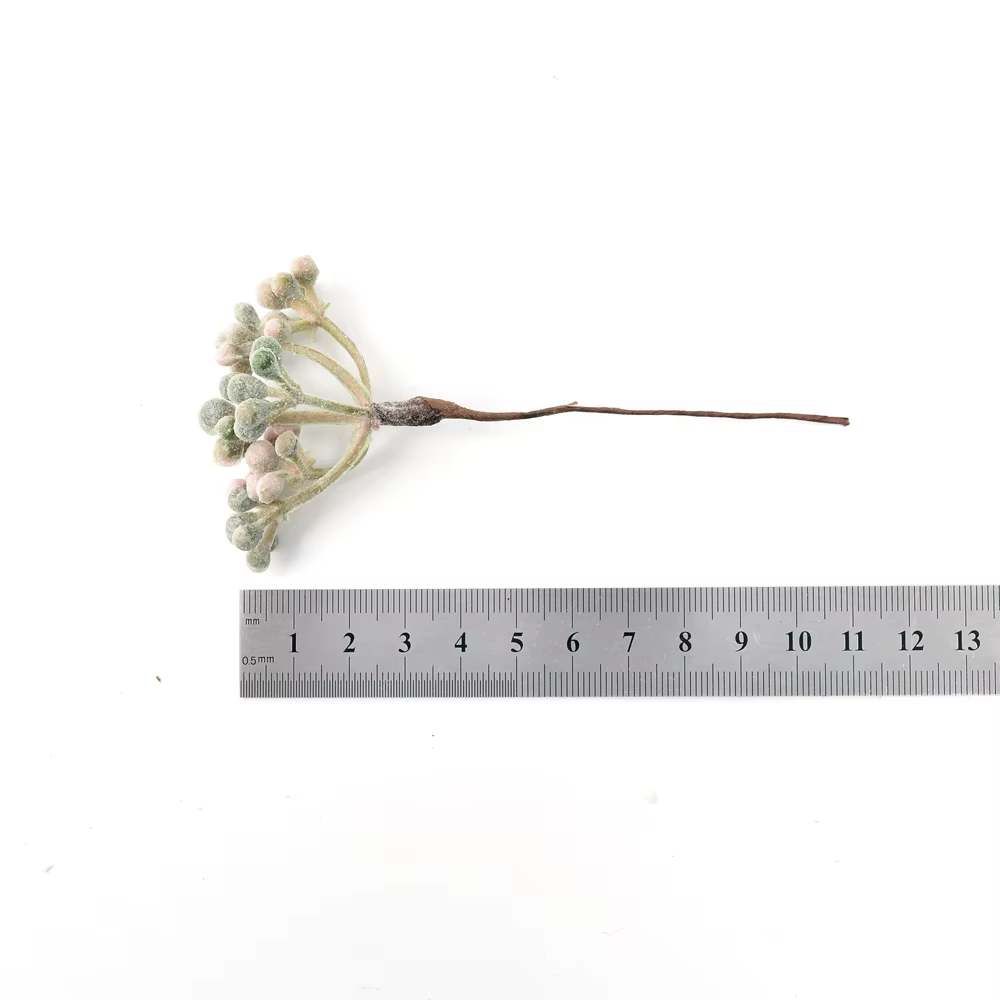 Bouquet de fleurs artificielles, baies, étamines, fausses plantes, pour décoration de maison, décorations de mariage, accessoires de guirlande artisanale, DIY, 1/3