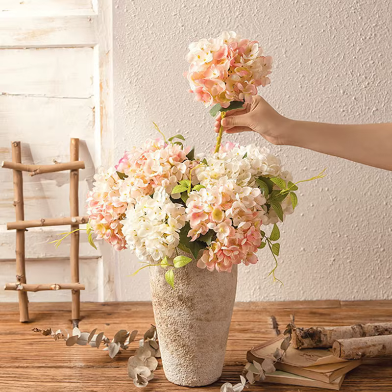 Branche d'hortensia artificielle