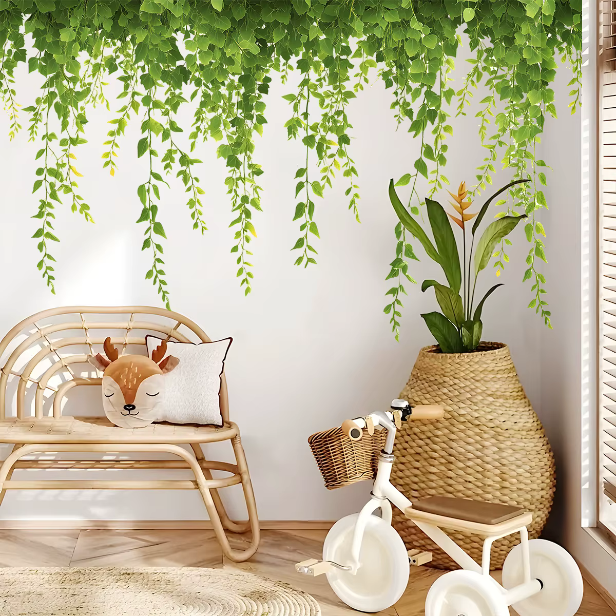 Nouvelle Simulation plante de vigne verte bande