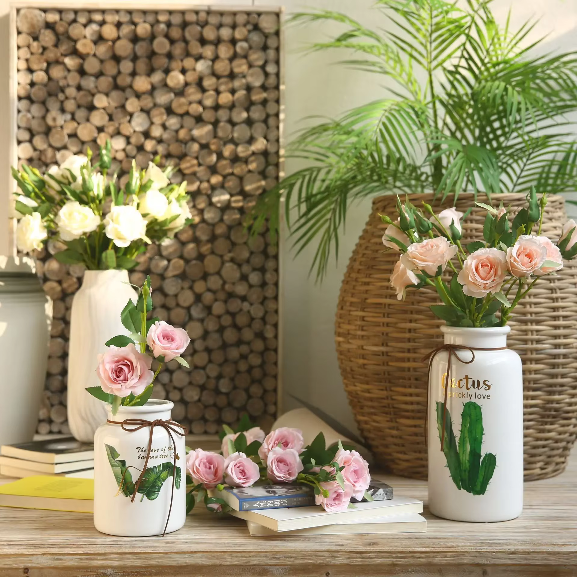 Ensemble de fleurs artificielles pour la décoration de la maison