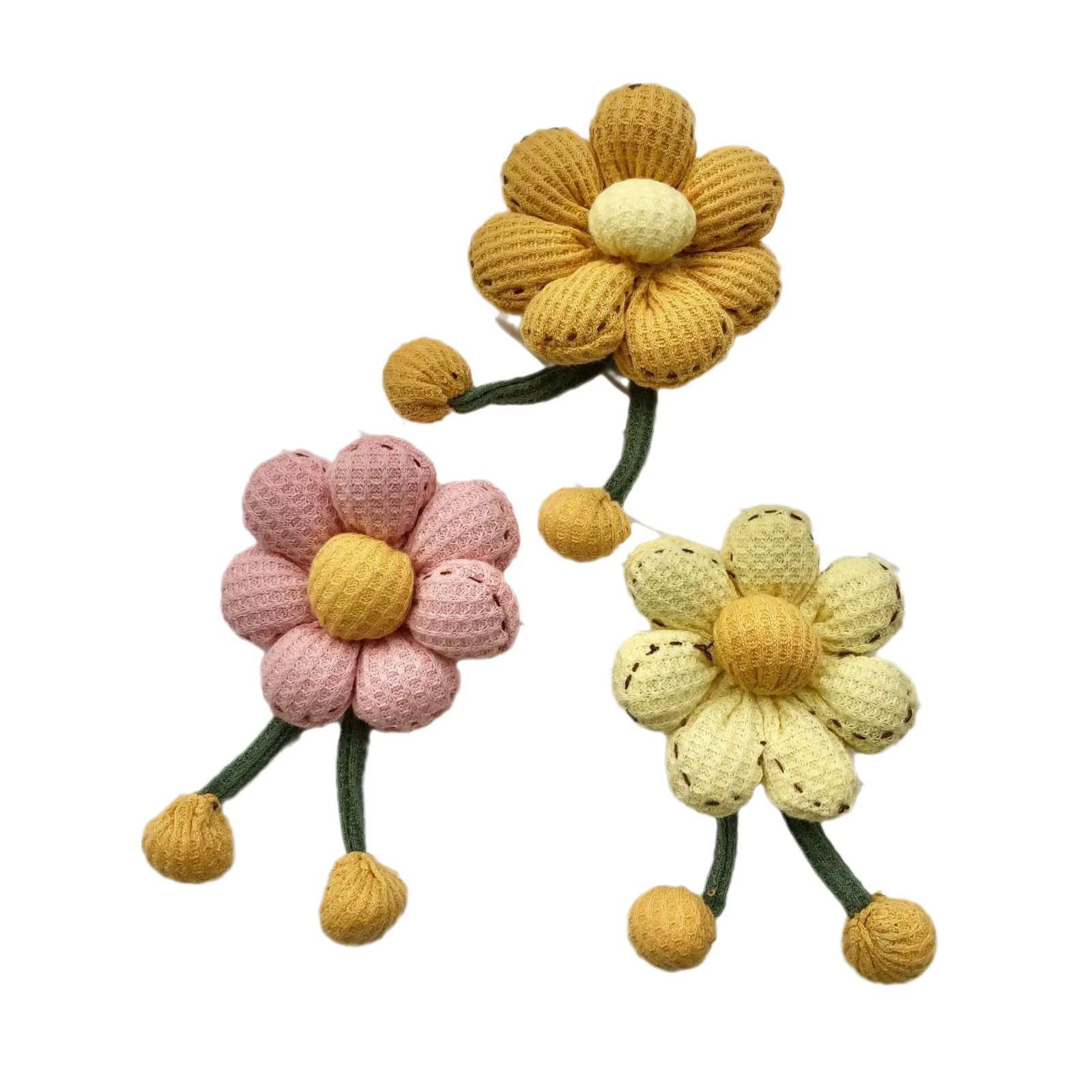 Nouveau pain fleur coréen tournesol coton fleurs broche sac vêtements accessoires