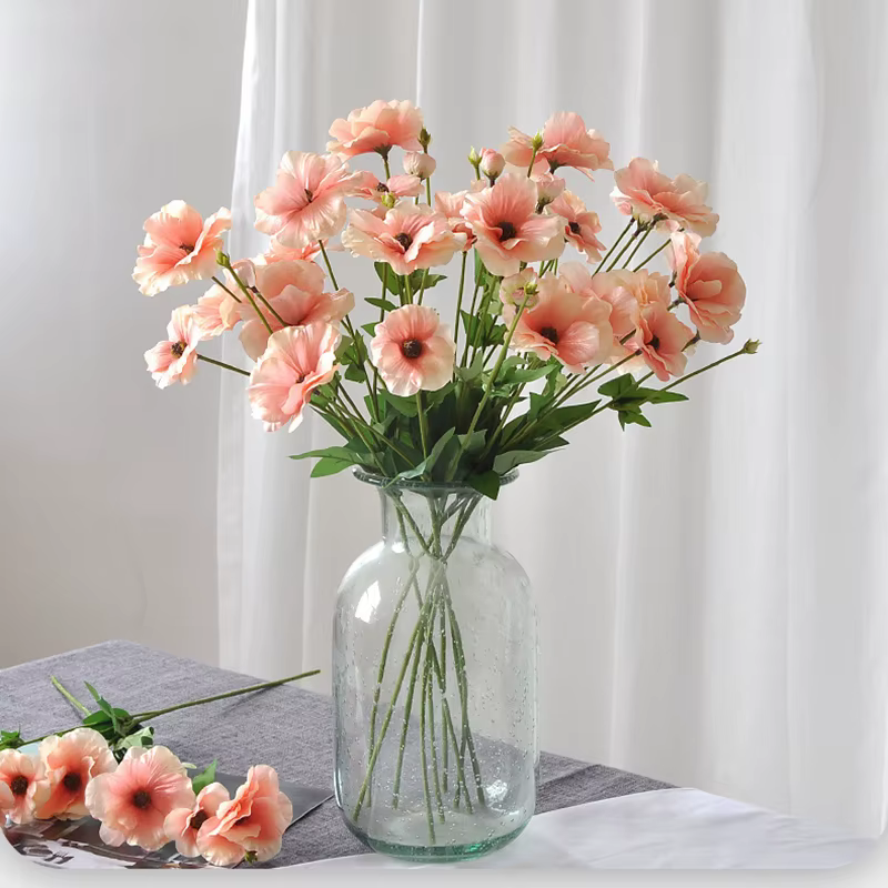 Fausse fleur d'Eustoma pour Noël