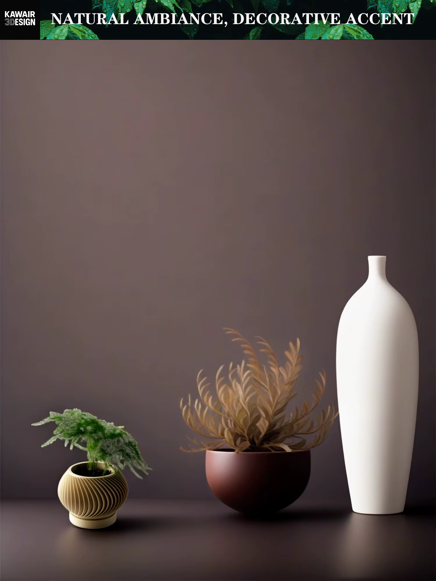 Pot à plantes moderne et minimaliste imprimé en 3D - Pot à fleurs biodégradable pour la décoration d'intérieur