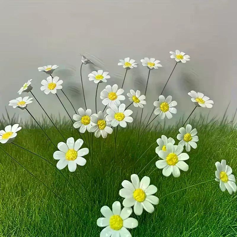 6/8/10 pièces de fleurs de marguerite en céramique