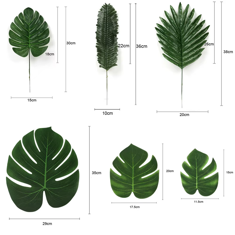 Feuilles de palmier tropicales artificielles