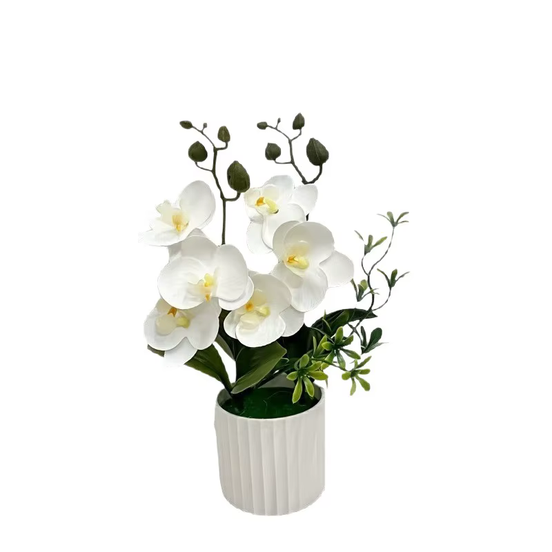 Double paquet de papillons orchidées artificielles avec 6 fleurs