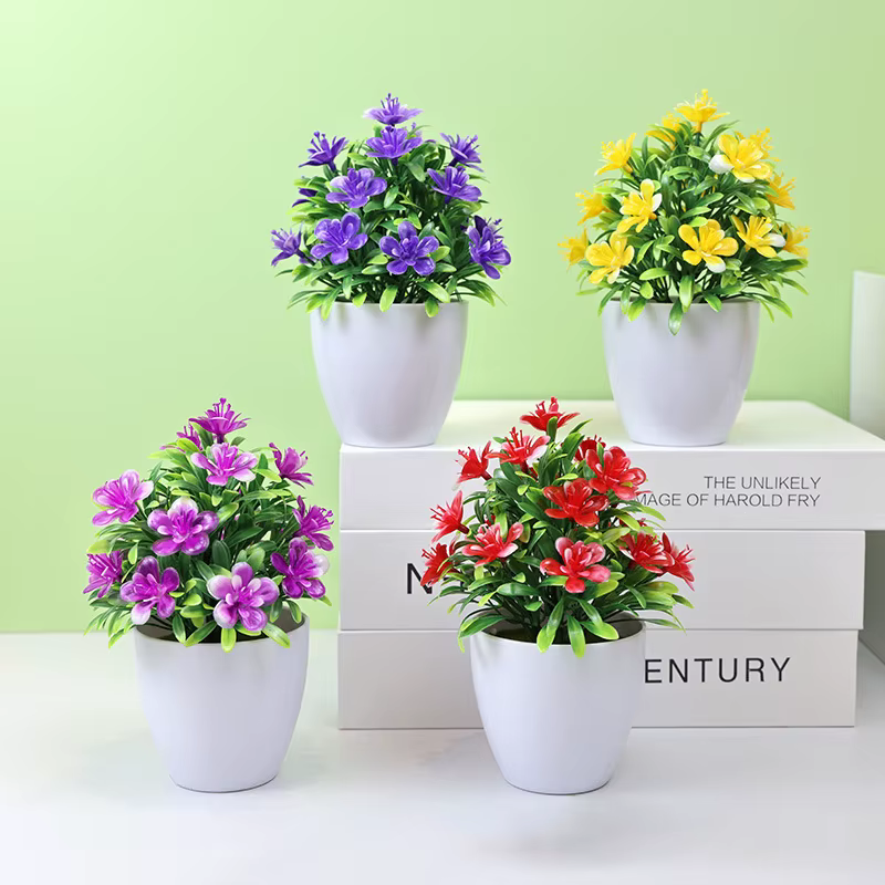 Fleurs artificielles à cinq feuilles de prune