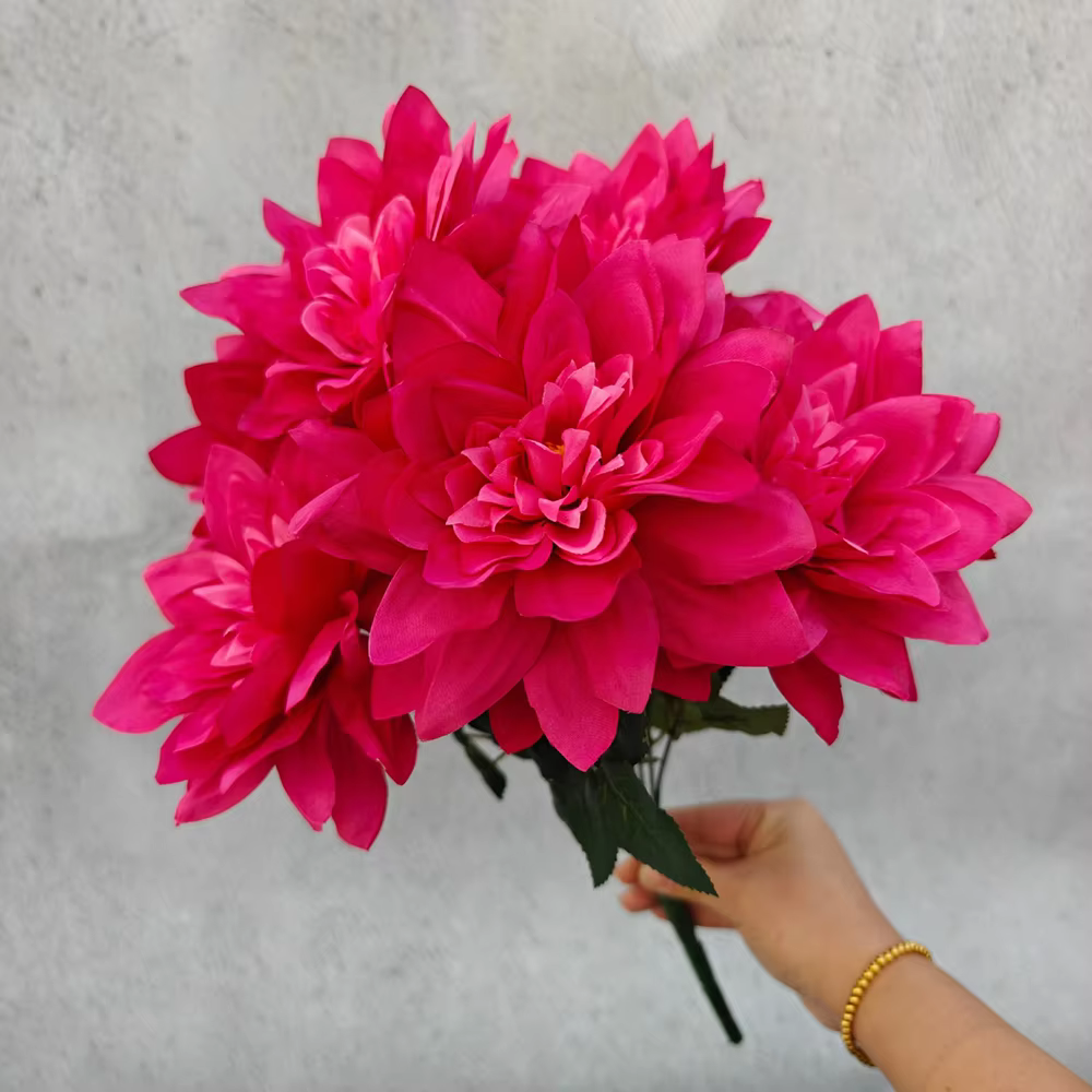 Fleurs artificielles de Dahlia à 7 têtes