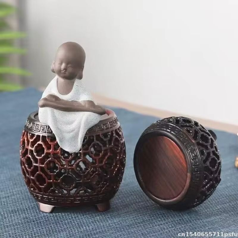 Socle en palissandre - Artisanat creux fait à la main | Présentoir polyvalent pour figurines