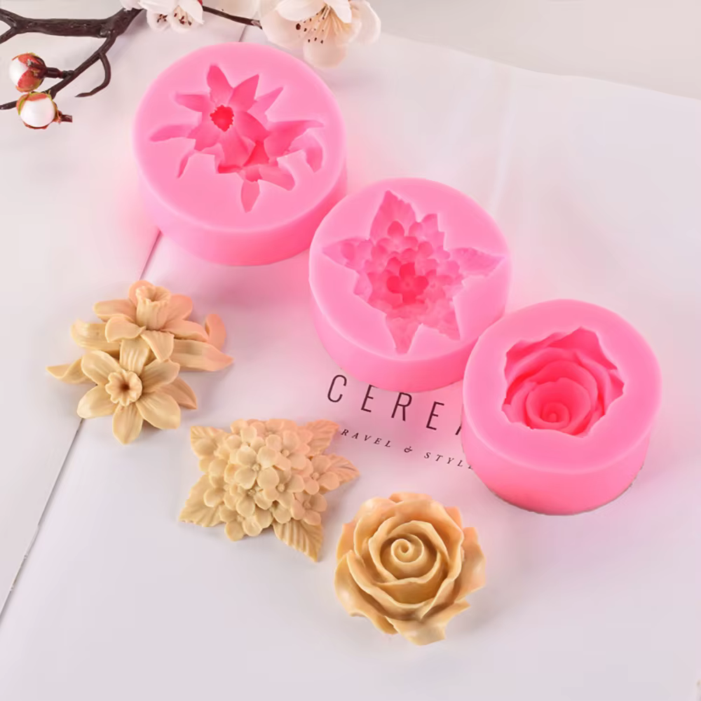Silicone monde lilas Rose Lily Fondant