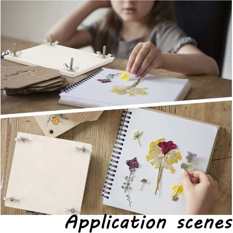 Kit de presse à fleurs en bois 4x4 pouces