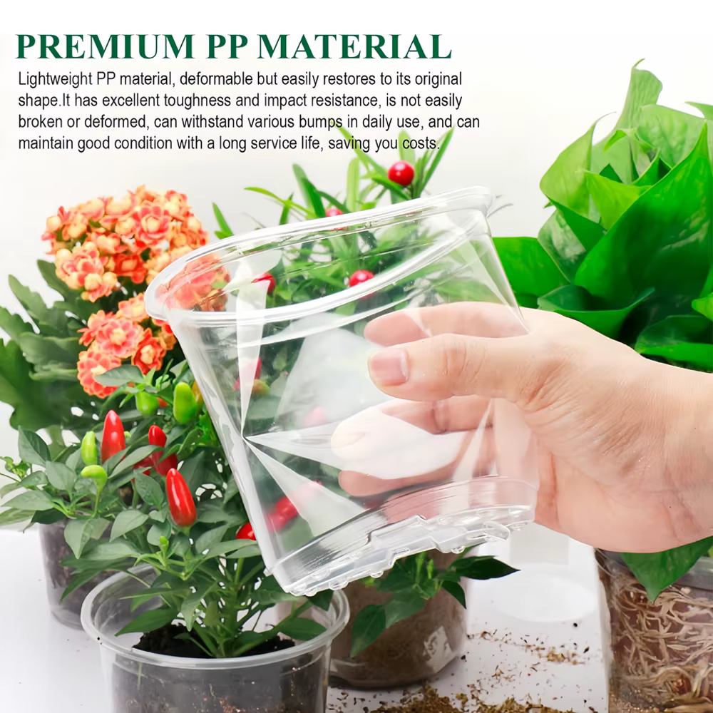 30 paquets de pots de pépinière transparents de 3