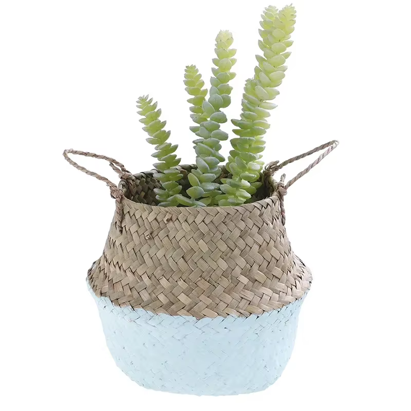 Pot de fleur pliant, paniers de fleurs en jonc de mer