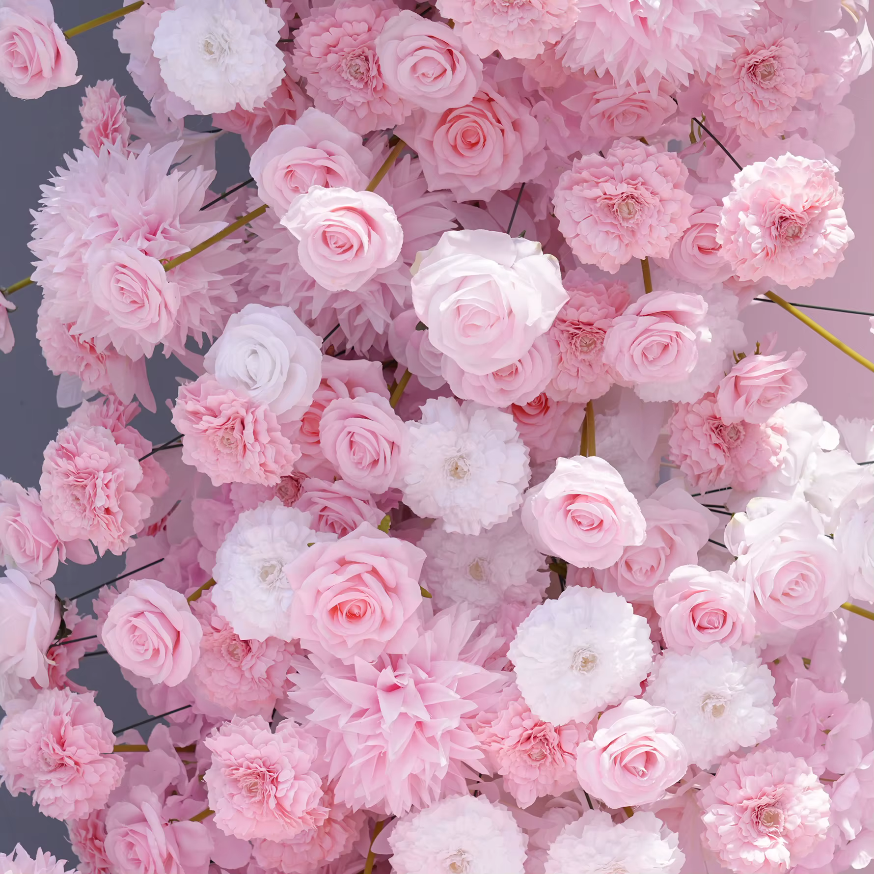 A8986 luxe frais Rose blanc