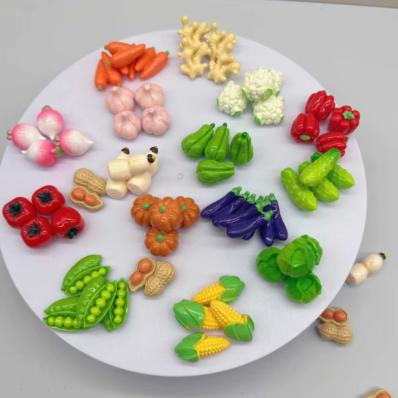 Mini Figurines de légumes 3D en résine