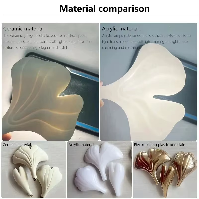 Gingko-Lustre en cuir chevelu en céramique
