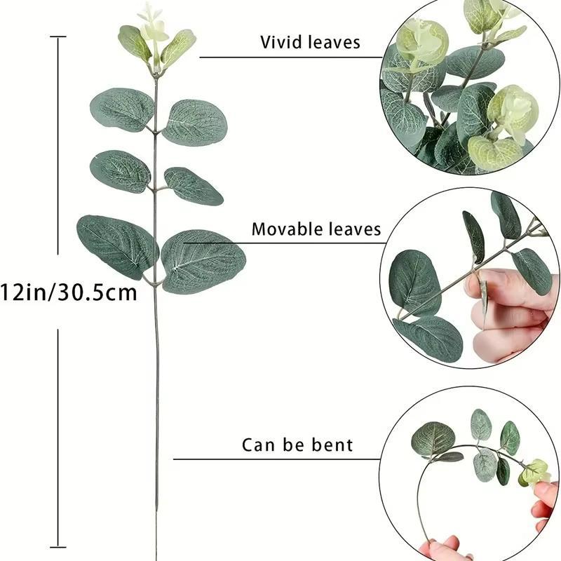 Feuilles d'eucalyptus artificielles