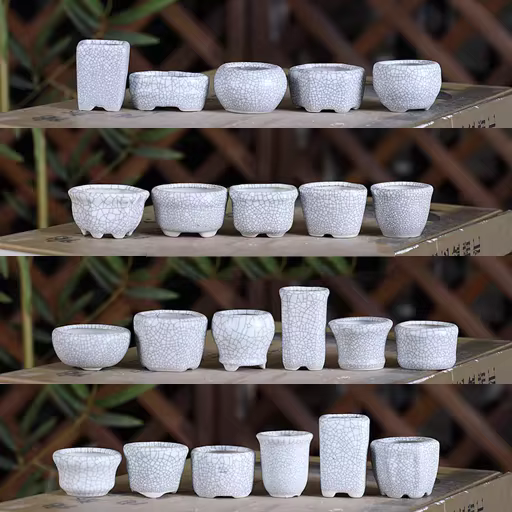 8 pièces de mini-pots de fleurs en céramique