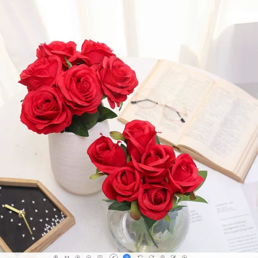 Fleurs artificielles Soie Rose Festival Décor À La Maison Bonsaï Chambre De Mariage Couronne De Mariée Bouquet En Plein Air Cour Garden Party Bricolage GiftBox